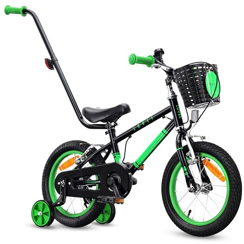 sun baby LOVEL Kinderfahrrad 14–16 Zoll für Mädchen und Jungen | Mädchenfahrrad und Jungenfahrrad 3–6 Jahre, bis 50 kg, Korb, Klingel und Kettenschutz