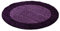 Carpettex Hochflor Teppich Wohnzimmer Shaggy Flokati Teppich Modern Bordüre Design 200 cm Rund Violett - Teppich Schlafzimmer Weich Flauschig Waschbar Teppich Küche Esszimmer - Langflor Teppiche