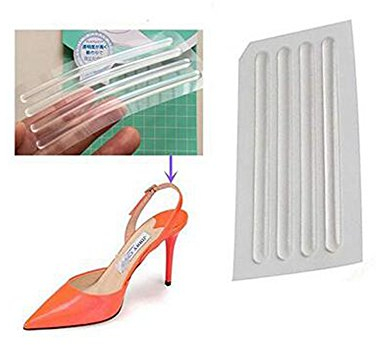 Erioctry, nastro adesivo in silicone sottile e trasparente per evitare l'usura del tallone quando si indossano scarpe da donna, confezione da 6 fogli (24 pezzi)