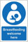 Breastfeeding welcome here sign - Self adhesive sticker 300mm x 200mm