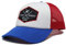 DRESSED IN MUSIC PLAY WITH ME Trucker Cap - Trucker-Schaum-Design mit 5 Panelen - Halbrunder Schirm - Snapback-Verschluss - eine Größe (Blau)