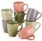 vancasso NAVIA Set 8 Tazas de Café, 360 ml Tazas Desayuno Mugs, Juego de Tazas de Leche de Gres, Tazas Vintage Ceramica, Microondas y Lavavajillas, Amarillo