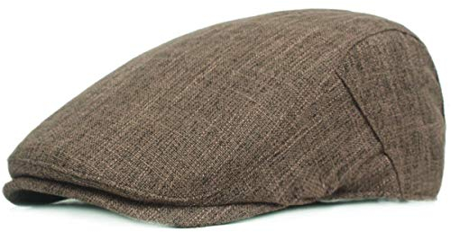 KeepSa Herren Rein Hanf Flatcap Gatsby Ivy Irish Hat Newsboy Schirmmütze