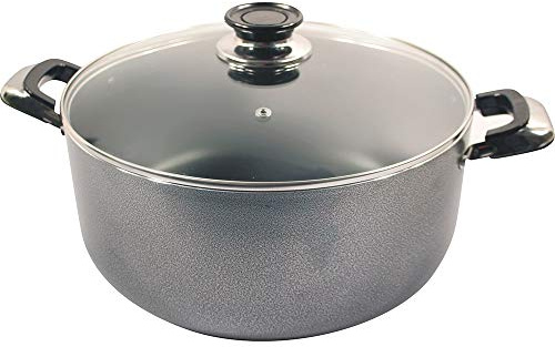 New 30CM Non Stick Saucepan with Glass LID Cooking Kitchen Double Handle Cook