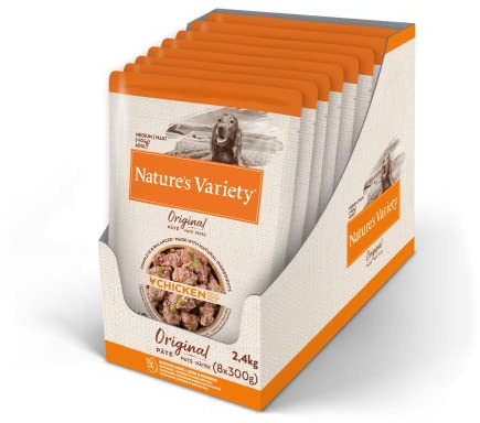Nature's Variety Original No Grain Pastete für Erwachsene Hunde mit Huhn, Box 8 x 300 g