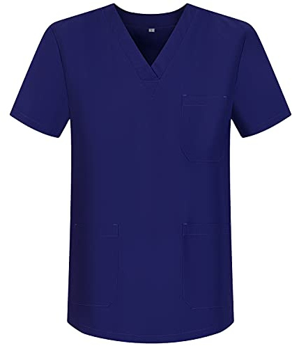 MISEMIYA - Abbigliamento Lavoro Unisex Collo Picco Maniche Corte Uniforme Clinica Ospedale Pulizia Veterinario IGIENE OSPITALITÁ - Ref.817 - Small, Viola 68