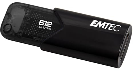 Emtec B110 Click Easy 3.2 512GB USB Type-A 3.2 Gen 2 (3.1 Gen 2) schwarz