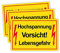 3 Stück Vorsicht ! Hochspannung Lebensgefahr Schild 20 x 30 cm aus stabiler PVC Hartschaumplatte 3mm mit UV-Schutz von STROBO