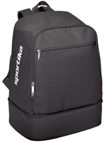 SPORTIKA ZAINO Mod. SPARK 6 Colori a Scelta zainetti X Scuola Calcio, MiniVolley, Mini Basket (011 NERO)