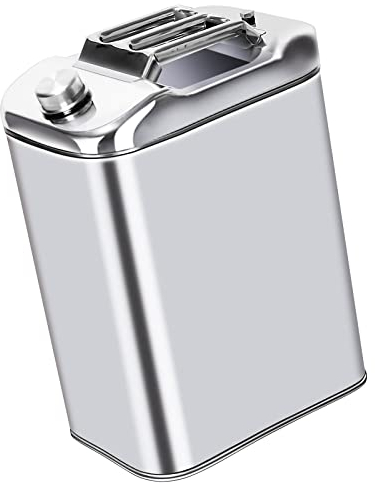 Jerrican à essence - 40 l - En acier inoxydable 304 épais - Avec bec verseur intégré - Bidon de 40 litres pour essence, diesel, huile et eau