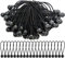 30 Stück Bungee-Schnüre Lange Schlaufe Normale Ball-Spanngurte Bungie-Schnur Set mit Bällen elastische Bänder, Bungy-Schnüre, Bälle für Planen,Festzelte,Banner,Flaggenstangen, Campingplane, schwarz