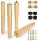 FVIEXE 16 Inch Wood Table Legs, Furniture Legs Set of 4, Round Replacement Legs for Coffee Table End Table Side Table Night Stand Tapered Desk Chair Legs, Straight