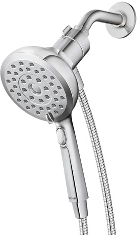 Moen Verso Chrome Handshower, Detachable Round Shower Head with Magnetix Docking System and 60 Hose, 220H2