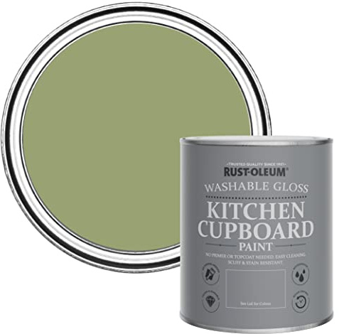 Rust-Oleum Green Kitchen Cupboard Paint in Gloss Finish - Familiar Ground 750ml