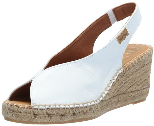 Toni Pons Laila-P peep Toe Style Wedge Espadrille for Women Made of Leather.
