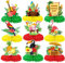 HOWAF 9 Pezzi Centrotavola Hawaiano, Aloha Decorazioni da Tavola Fenicotteri Rosa Ananas Noce di Cocco Centrotavola a Nido d'Ape Hawaiano Luau Tiki Centrotavola Tropicale 3D per Addobbi Festa Hawaiana