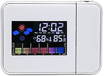 Creative Color LCD Digital Projection Alarm Clock Temperature Hygrometer Desk LED Time Projector Calendar Weather Station