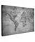 MuchoWow© Leinwand Bilder Klein 30x20 cm Mini Wanddeko Wohnzimmer Aesthetic Room Decor Deko Zimmer Wandbilder Modern Fotogeschenke Bild Weltkarte Wand - Landkarte Welt - Vintage - Antik - Grau - Papie
