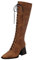 Stivali Alti sopra Il Ginocchio Stivali Cowboy Donna Pelle Stivali Estivi Donna Traforati Morbidi Stivali Donna Estivi Traforati Bassi Donna Stivali Stivaletti Espadrillas Donna Zeppa Marrone-a 38