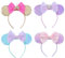 Wivico 4PCS Serre Tete Mickey Minnie,Oreilles de Mouse Cadeaux,Enfants Utilisé Pour la Mascarade, Fête D'anniversaire, Soirée, Club de Dessin Animé