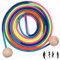 Zocipro Springseil für Mehrspieler, 5m Springseil Lang Mehrspringer Kinder für 5-10 Jahree, Gruppe Springseil Sport,Buntes Springseil für Erwachsene Fitness mit Verstellbarer Runden Holzgriff