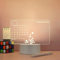 SPORTARC USB Message Board Lamp, Note Board Creative LED Night Light, Multifunctional Acrylic Transparent Luminous Memo Board with Pen (Kalender), calendar, 1401983095