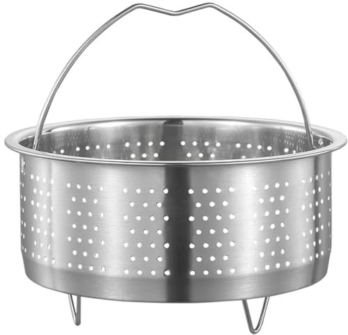 MAGICLULU Rice Steamer Made of Stainless Steel Egg Steamer Rack Double Boiler for Stove Steam Basket Steamer Basket Insert Made of Metal Potato Steamer Stainless Steel Vegetable Basket Microwave