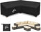 Kipiea Abdeckung Loungemöbel L-Form Gartenmöbel Abdeckung Wasserdicht, 420D Abdeckung Loungemöbel Winddicht, L Form GartenLounge Abdeckplane für Ecksofa Gartenmöbel (V-Förmig 292x292x85x78cm)