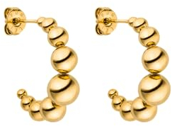 PURELEI® Bubbly Ohrringe (Gold) – Damenohrringe aus langlebigem Edelstahl – Wasserfeste Ohrringe Damen – 1,8 cm Durchmesser – Modeschmuck für deinen individuellen Look