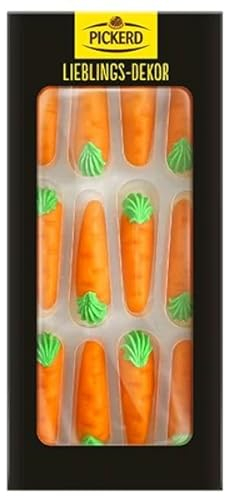 Pickerd Lieblings-Dekor Rübli handgemachte Marzipan-Möhren 12 Stück