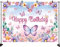 Fotohintergrund mit Schmetterlingen für Geburtstag, Babyparty, Aquarell, Blumen, rosa Punkte, Fotografie-Hintergrund, Prinzessin, Mädchen, Jungen, Party-Dekoration, Banner, Fotokabine