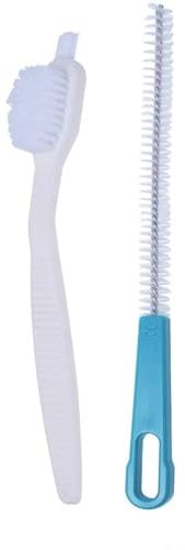 Potufa Brosse de Nettoyage Compatible avec Vorwerk Thermomix Tm6 Tm5 Tm31 Tm21 pour Robot de Cuisine pour Couteaux, Ensemble de 2 brosses pour Pots de Nettoyage, Bols à mélanger et Lames