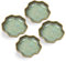 Dmnnlp Lot de 4 petits bols pour sauces, plats à sauce soja en céramique de 11 cm, pour sauces, collations, soja, desserts, plats d'accompagnement, plats à salade (vert)