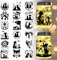 GLOBLELAND 18 Blatt Blumen Und Vogel Rub On Sticker Kolibri Zweig Farbig 3.9x3.6 Zoll Transferaufkleber Kranz Rub On Folie Aufkleber Aesthetic Für Möbel Glas Holz Fotoalbum DIY Aufkleberästhetik