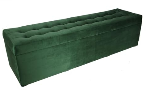 MG Design Polsterhocker 45 x 160 cm Grün mit Stauraum (ca. 190 L), belastbar bis 300 kg, sofort einsatzbereit & pflegeleicht – für Wohnzimmer, Schlafzimmer & Flur