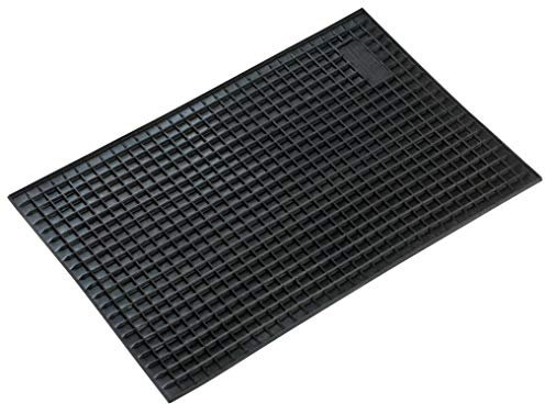 Walser Tappetino Antiscivolo Tagliato su Misura 41x28 cm, Tappetino in Gomma Versatile per Auto/Garage/casa, Tappetino in Gomma Antiscivolo per Auto, Tappetino Antiscivolo per Auto Nero