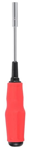 sourcing map Metric Nut Driver 7mm Dia 93mm Shank Non-Magnetic 6 Point Long Hex Socket Screwdriver with Non-Slip Handle for Tightening and Loosening Fasteners