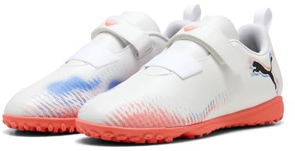 Puma Kids Future 8 Club Childrens Astro Turf Football Boots White/Black/Red 13 UK Child