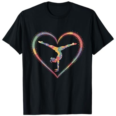 Turnerin Herz Gymnastik Akrobatik Geräteturnen Turnen T-Shirt
