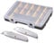 Stanley 99E Trimming Knife Twin Pack with 50 Spare Blades in Organiser, Made from Grey Painted die-cast Metal Body, which is ergonomically Shaped for a Good, Comfortable Grip.