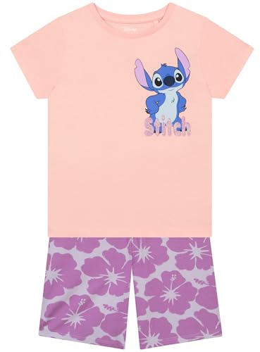 Disney Girls Tshirt And Kids Shorts, Stitch Girls Outfit, Lilo And Stitch T Shirt For Summer Clothes, Ages 5 To 13 Years