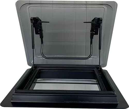 SwissOutdoor Skylight XL Dachfenster 700x500 mm – Premium Ausstellfenster für Wohnmobil, Camper & Wohnwagen – Doppel-Acrylglas, Rollo & Insektenschutz, Alurahmen, 100 % wasserdicht