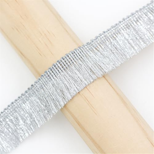 1 Meter 25 mm Fransenborte Quastenband Zierband Nähen Spitzenband (A02) | Fransenbesatz Quastenborte Stoffband Dekoband Spitzenborte Spitzenlitze Bortenband Lace Trim Bandfransen für Kleidung