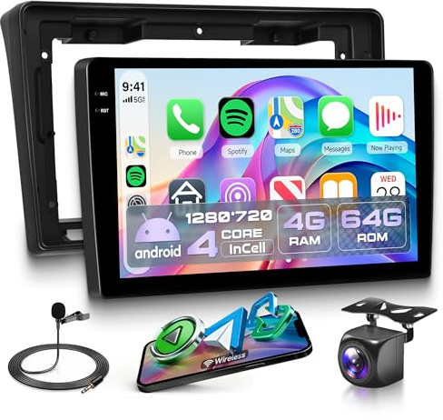 4G+64G Android Autoradio für FIAT Ducato 3/Peugeot Boxer 2/Citroen Jumper 2 2006-2022 9 Zoll Incell Bildschirm Autoradio Wireless Carplay Android Auto GPS Navi WiFi Bluetooth FM/RDS/EQ Rückfahrkamera