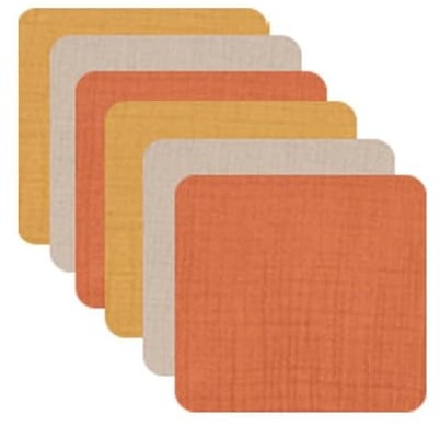 Baby Musselin Waschlappen 6er Pack 20x20 cm | 100 % Bio-Baumwolle | Weiche Baby-Mundtücher & Spucktücher für Neugeborene | Sanfte Gesichtswaschlappen Musselintücher (Terrakotta - Beige - Senfgelb)