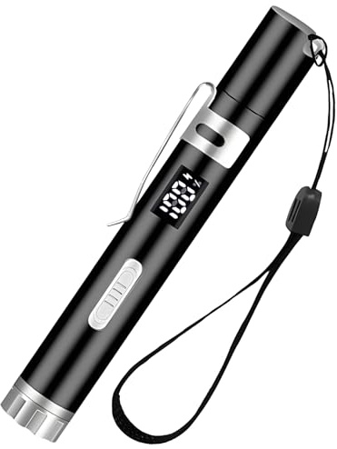 COWGOLDCHILD Juguete interactivo para gatos, bolígrafo de luz eléctrico, recargable por USB, con puntero LED para interiores, juguete de persecución, entrenamiento, accesorios para gatos (1, negro)