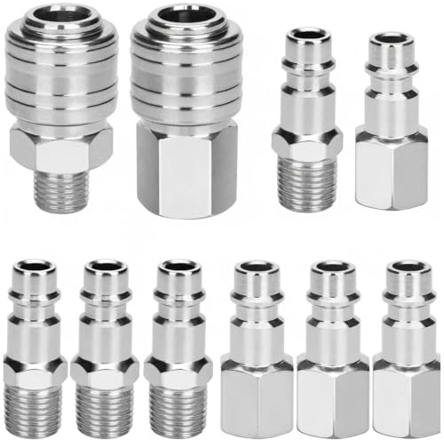 10PCS Raccord Rapide Air Comprimé 1/4 BSP pour Compresseur