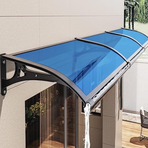 LWJSOCP Tenda da Sole per Esterni compatta in policarbonato e Alluminio, Ampia Copertura per Finestra in PVC, Protezione Antipioggia, sporgenza, Formato A2 60x80cm, Protezione Resistente alle intemp