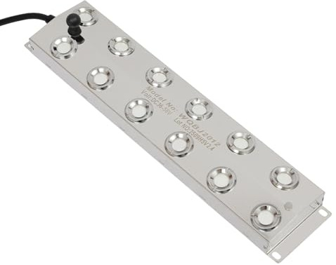 GMSLuu Generatore di nebbia a ultrasuoni a 12 teste, 400 W, IP68, 12 testine di nebbia 9 l/h, 1,7 MHz, protezione di sicurezza inudibile, in acciaio inox, protezione contro la marcia a secco