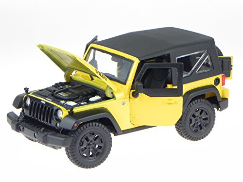 Maisto Jeep Wrangler 2014 Softtop gelb Modellauto 31676 1:18